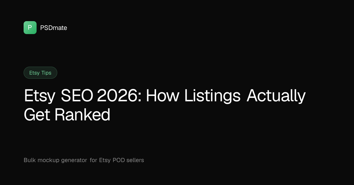 Etsy SEO 2026: How Listings Actually Get Ranked