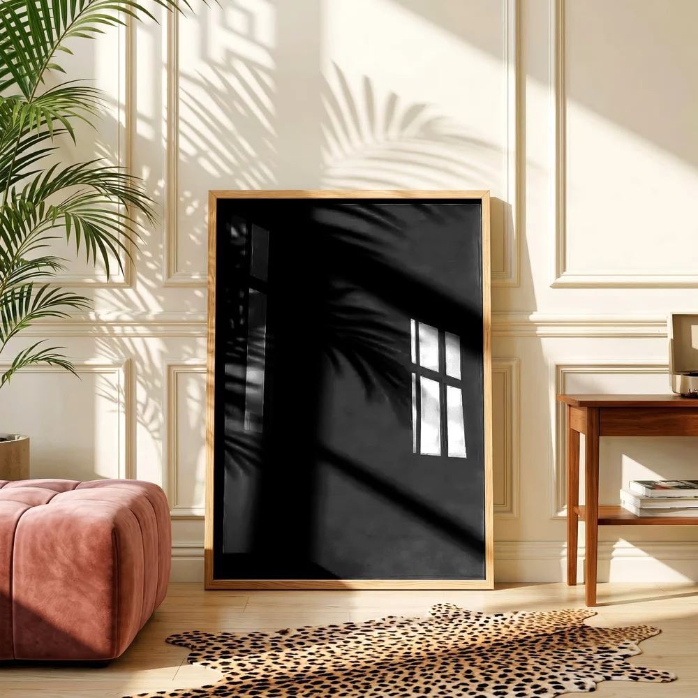 Panelled hallway mockup template
